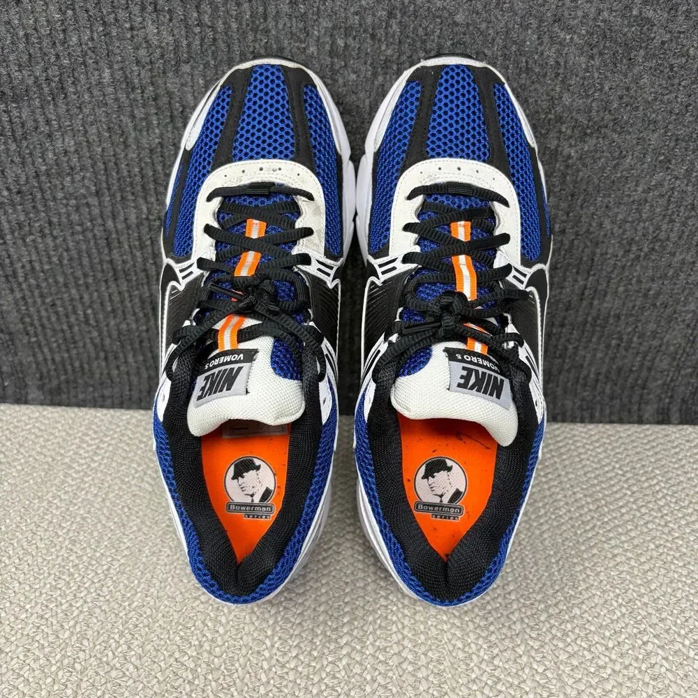 Nike Zoom Vomero 5 White Racer Blue Black Running Shoes Mens 9.5 CI1694-100